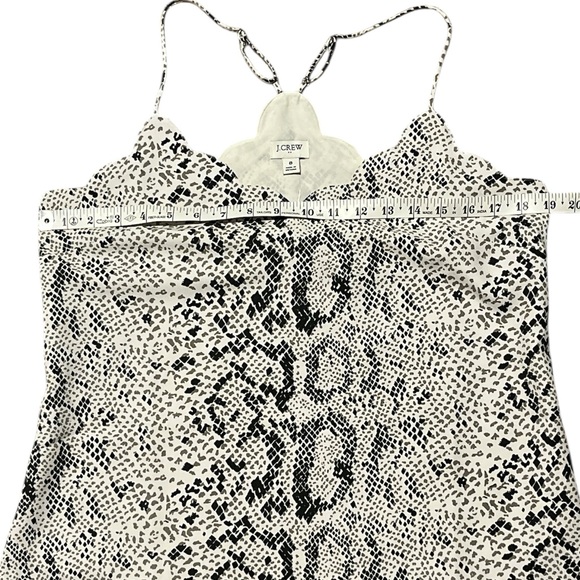 J. Crew Factory NWT Snakeskin Scalloped Cami Top Size 8 - Picture 11 of 12